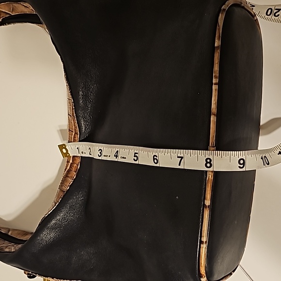 Brahmin Small Shoulder Purse/ Bag Black and Tan - Picture 12 of 16